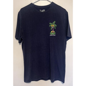 Under Armour Palm Threes T-Shirt Men’s Medium Gray Basketball Tropical Trees Tee
